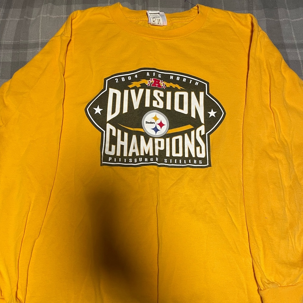 2004 afc north champs steelers long sleeve size m